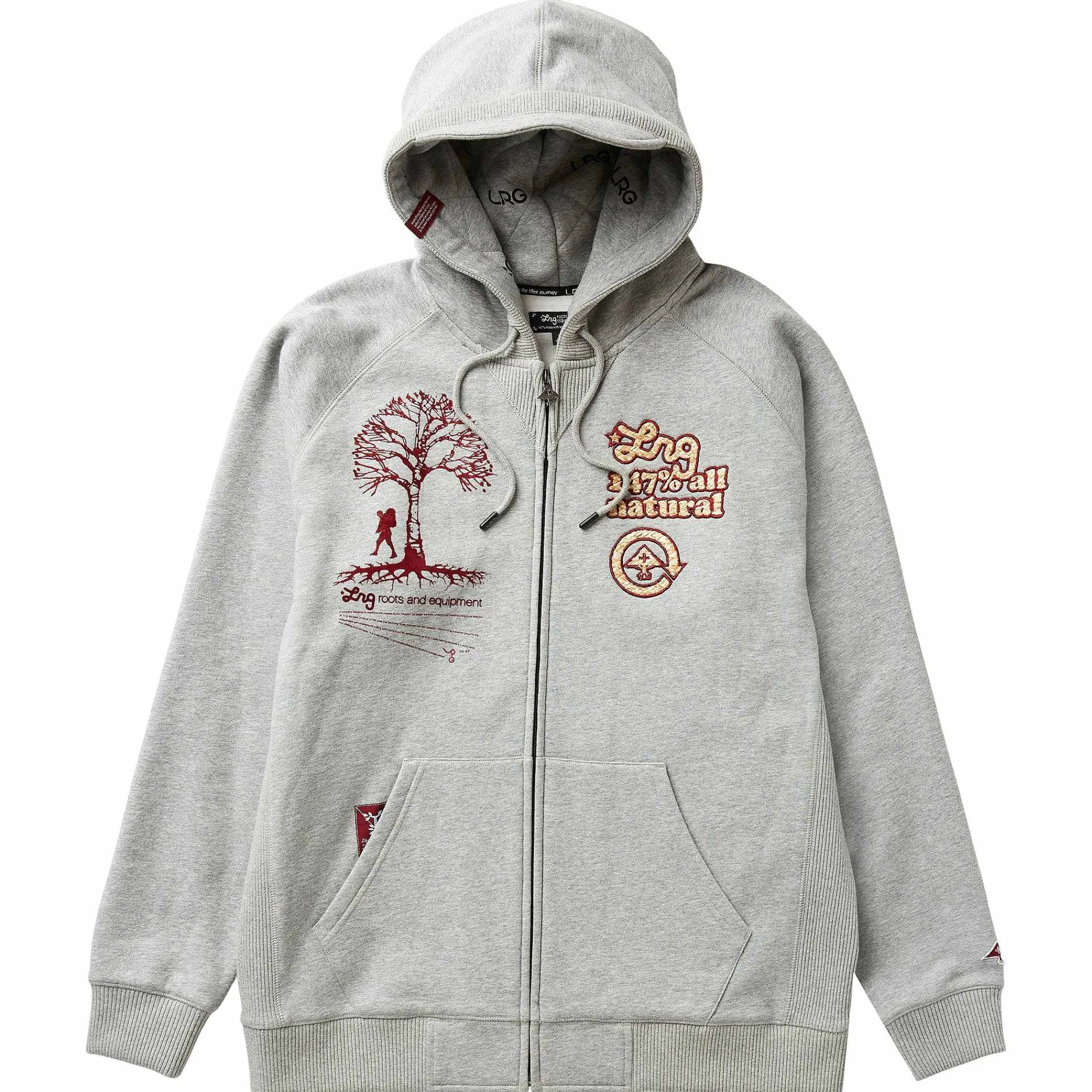 LRG 147 Sudadera Con Capucha Y Cremallera Totalmente Natural-Hombres Herencia