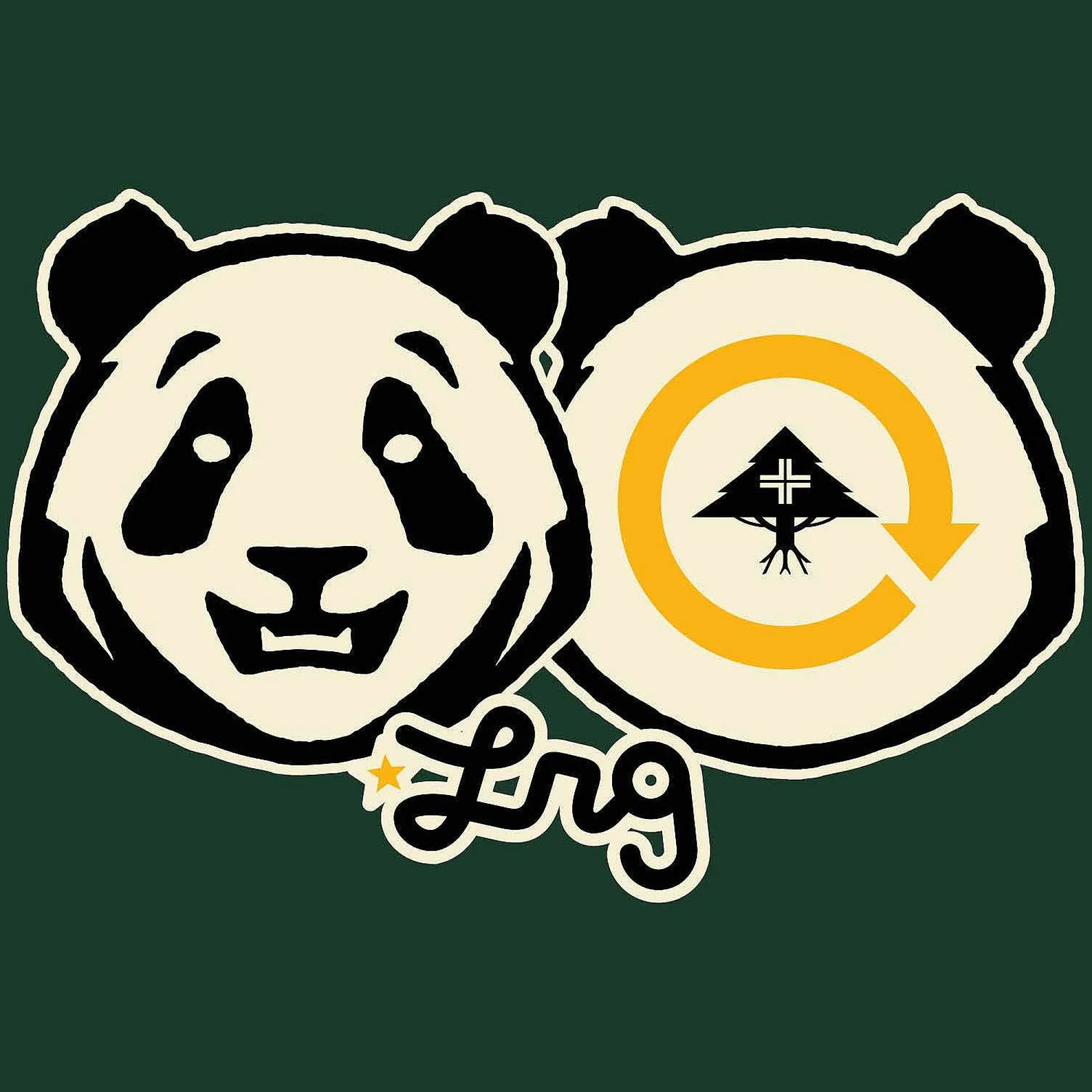 LRG Camiseta Panda Treesearch-Hombres Camisetas