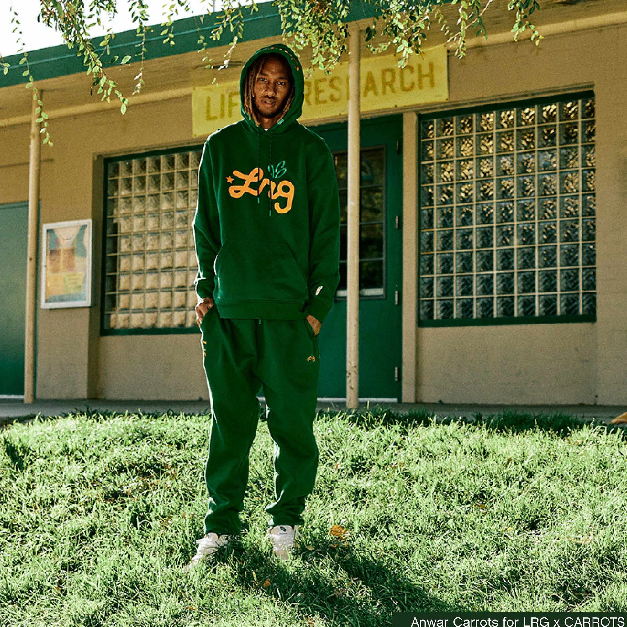 LRG Carrots X Levantado Script Sudadera Con Capucha-Hombres Sudaderas Con Capucha Y Sudaderas