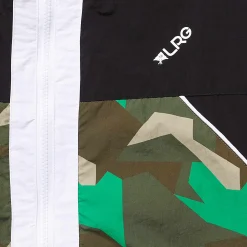 LRG Chaqueta Cortavientos Con Diseno Geometrico Levantado-Hombres Ropa De Calle