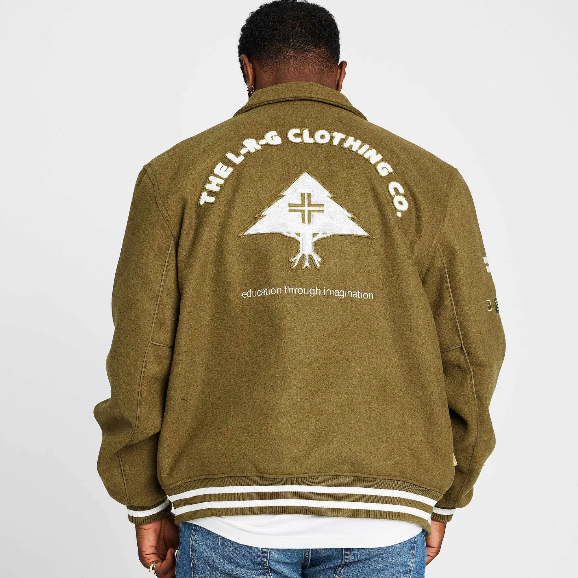 LRG Chaqueta De Lana Del Jugador Del Equipo-Hombres Ropa De Calle