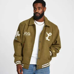 LRG Chaqueta De Lana Del Jugador Del Equipo-Hombres Ropa De Calle