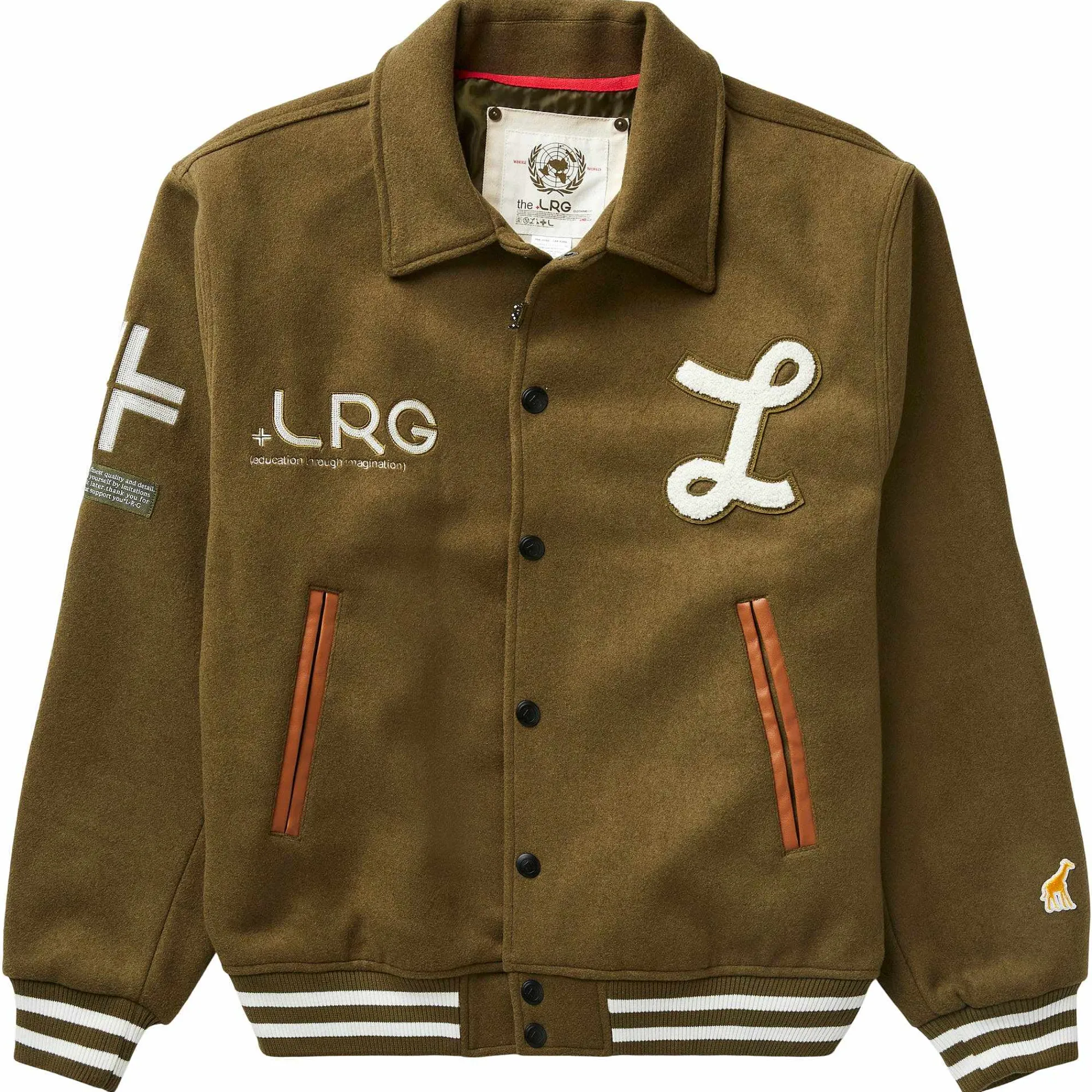 LRG Chaqueta De Lana Del Jugador Del Equipo-Hombres Ropa De Calle