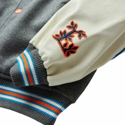 LRG Chaqueta Universitaria De Lana Color Crema De Wu Tang X -Hombres Ropa De Calle