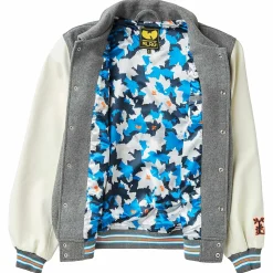 LRG Chaqueta Universitaria De Lana Color Crema De Wu Tang X -Hombres Ropa De Calle