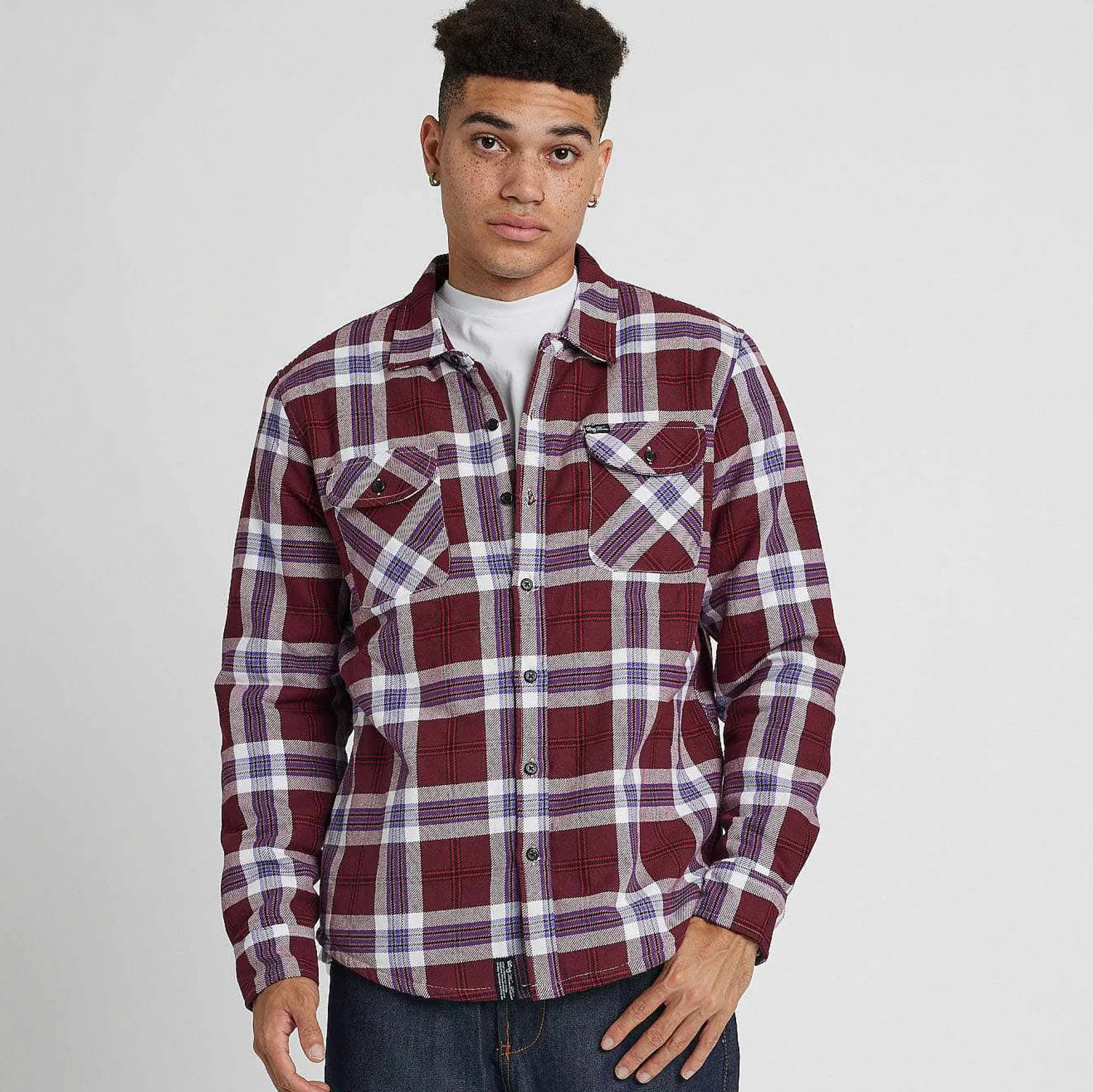 LRG Franela Con Forro De Sherpa De Faction-Hombres Ropa De Calle