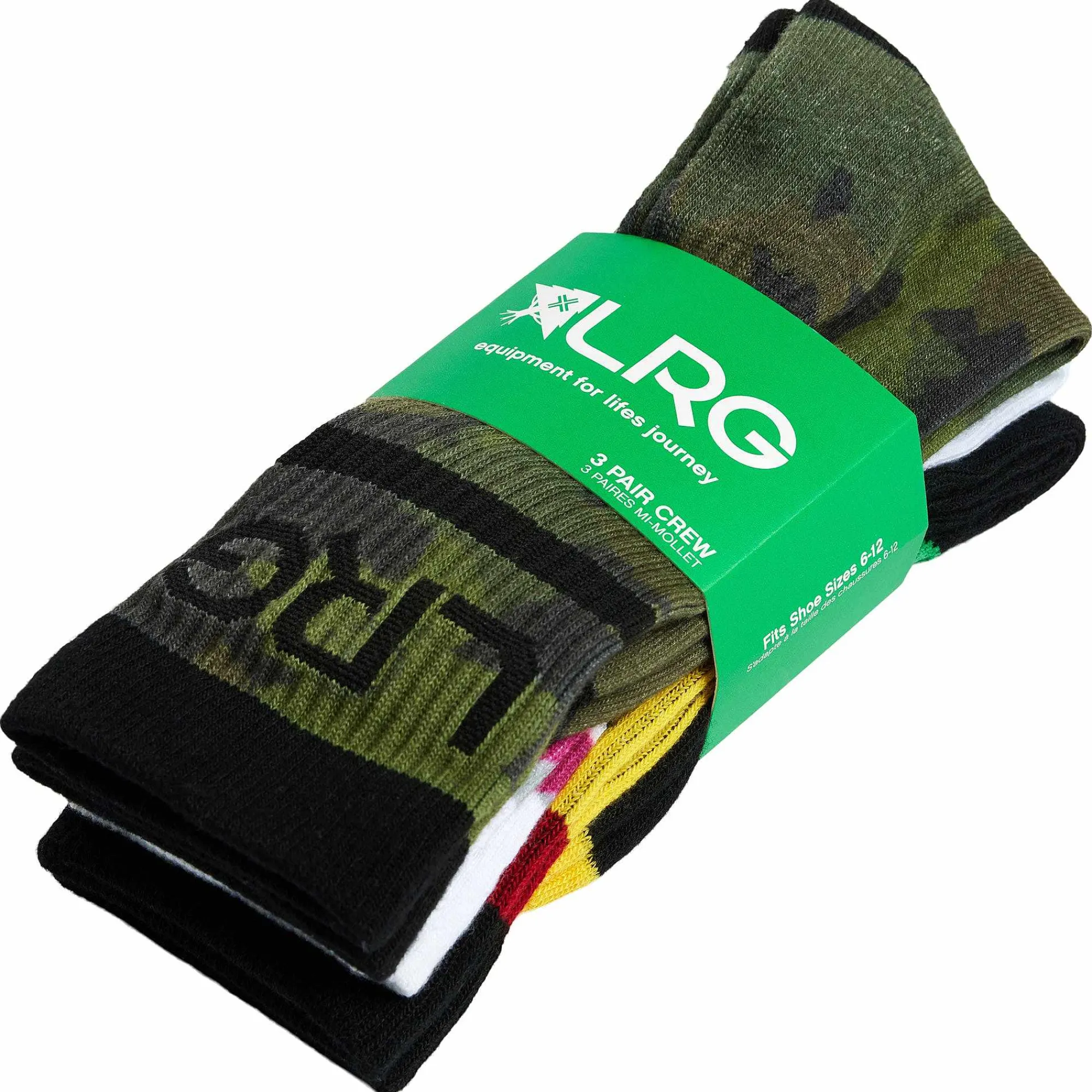 LRG Pack De 3 Calcetines Con Diseno De Camuflaje Geometrico-Hombres Medias