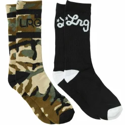 LRG Pack De 2 Calcetines Con Estampado De Camuflaje Levantado-Hombres Medias