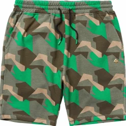 LRG Shorts Deportivos Con Estampado Geometrico Levantado-Hombres Bermudas