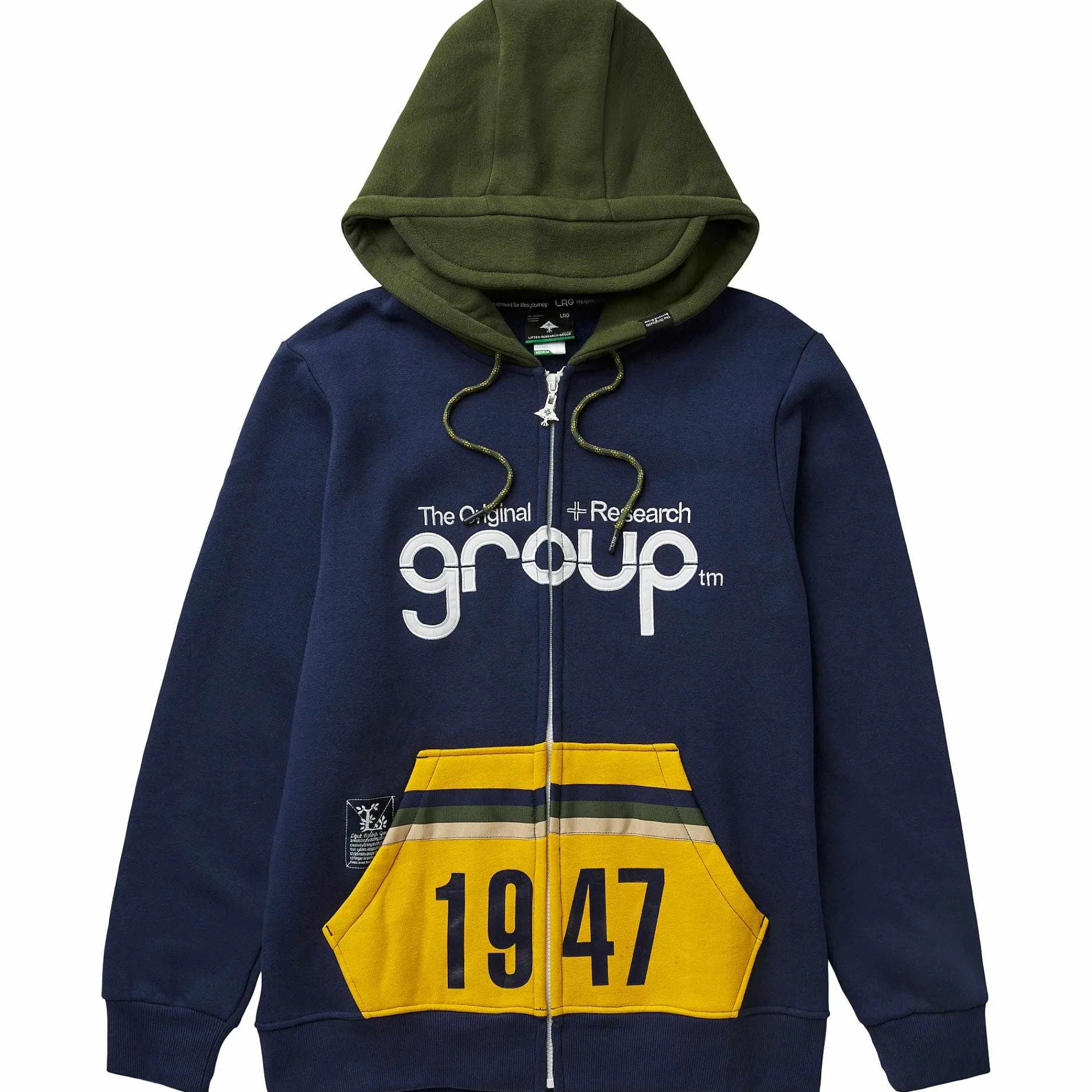 LRG Sudadera Con Capucha Y Cremallera Completa Del Grupo Original-Hombres Ropa De Calle